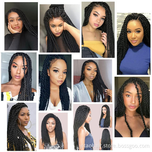 Black Box Braided Transparent Lace Front Wig With Baby Hair Braids Long Straight Synthetic Wigs For Afro Black Women Daily Wear
